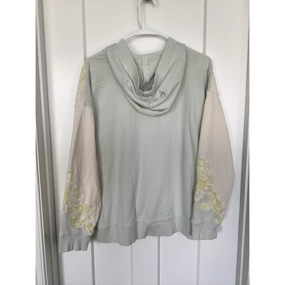 Daily Practice by Anthropologie Women's Oversized V-Neck Hoodie Gray Size Medium - Picture 7 of 12